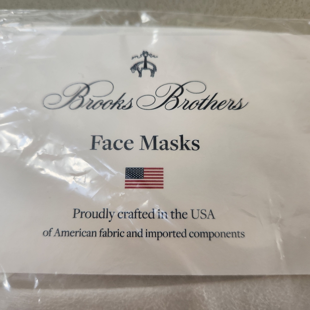 NIP 3 Brooks Brothers Face Masks -WHITE **NEW - Picture 7 of 7